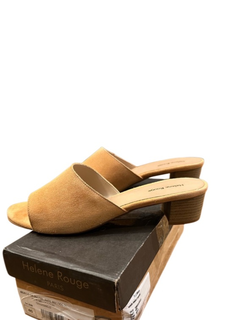 HELENE ROUGE women’s suede heeled sandal